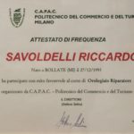 Attestato Savoldelli Riccardo